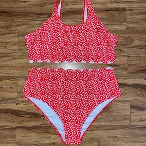 Red Flowered Swimsuit
